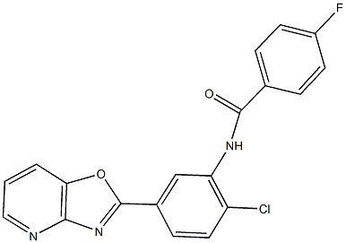 N-(2-chloro-5-[1,3]oxazolo[4,5-b]pyridin-2-ylphenyl)-4-fluorobenzamide Structure