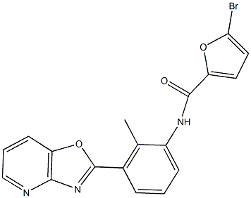 5-bromo-N-(2-methyl-3-[1,3]oxazolo[4,5-b]pyridin-2-ylphenyl)-2-furamide Structure