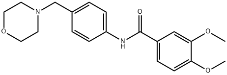 3,4-dimethoxy-N-[4-(4-morpholinylmethyl)phenyl]benzamide Structure