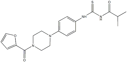 N-{4-[4-(2-furoyl)-1-piperazinyl]phenyl}-N'-isobutyrylthiourea 구조식 이미지