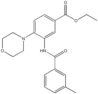 ethyl 3-[(3-methylbenzoyl)amino]-4-(4-morpholinyl)benzoate 구조식 이미지