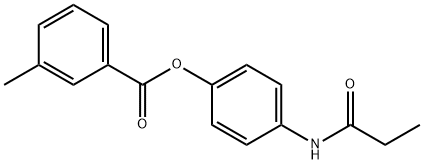 4-(propionylamino)phenyl 3-methylbenzoate 구조식 이미지