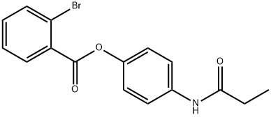 4-(propionylamino)phenyl 2-bromobenzoate 구조식 이미지