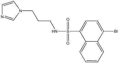 4-bromo-N-[3-(1H-imidazol-1-yl)propyl]-1-naphthalenesulfonamide Structure