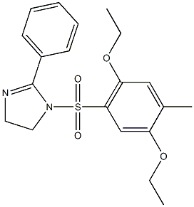 1-[(2,5-diethoxy-4-methylphenyl)sulfonyl]-2-phenyl-4,5-dihydro-1H-imidazole Structure