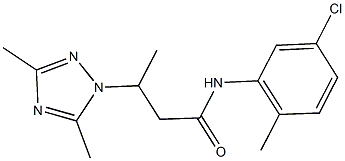 N-(5-chloro-2-methylphenyl)-3-(3,5-dimethyl-1H-1,2,4-triazol-1-yl)butanamide 구조식 이미지