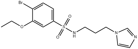 4-bromo-3-ethoxy-N-[3-(1H-imidazol-1-yl)propyl]benzenesulfonamide Structure