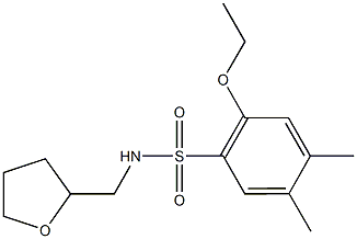 2-ethoxy-4,5-dimethyl-N-(tetrahydro-2-furanylmethyl)benzenesulfonamide 구조식 이미지