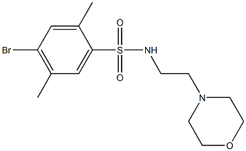 4-bromo-2,5-dimethyl-N-[2-(4-morpholinyl)ethyl]benzenesulfonamide 구조식 이미지