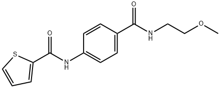 N-(4-{[(2-methoxyethyl)amino]carbonyl}phenyl)-2-thiophenecarboxamide Structure