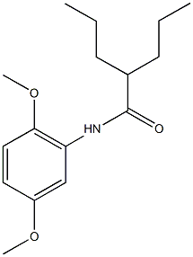 N-(2,5-dimethoxyphenyl)-2-propylpentanamide 구조식 이미지