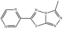 3-methyl-6-(2-pyrazinyl)[1,2,4]triazolo[3,4-b][1,3,4]thiadiazole 구조식 이미지