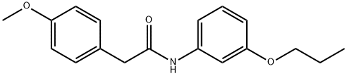 2-(4-methoxyphenyl)-N-(3-propoxyphenyl)acetamide 구조식 이미지