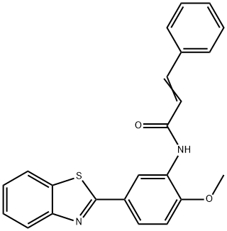 N-[5-(1,3-benzothiazol-2-yl)-2-methoxyphenyl]-3-phenylacrylamide Structure