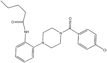 N-{2-[4-(4-chlorobenzoyl)-1-piperazinyl]phenyl}pentanamide 구조식 이미지