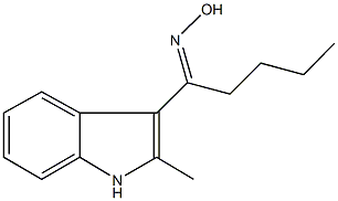 1-(2-methyl-1H-indol-3-yl)pentan-1-one oxime Structure