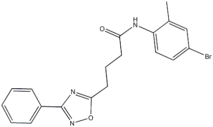 N-(4-bromo-2-methylphenyl)-4-(3-phenyl-1,2,4-oxadiazol-5-yl)butanamide 구조식 이미지