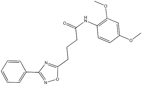 N-(2,4-dimethoxyphenyl)-4-(3-phenyl-1,2,4-oxadiazol-5-yl)butanamide 구조식 이미지