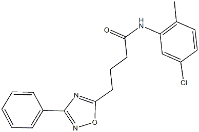 N-(5-chloro-2-methylphenyl)-4-(3-phenyl-1,2,4-oxadiazol-5-yl)butanamide 구조식 이미지