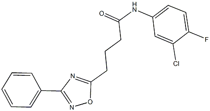 N-(3-chloro-4-fluorophenyl)-4-(3-phenyl-1,2,4-oxadiazol-5-yl)butanamide Structure