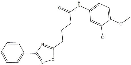 N-(3-chloro-4-methoxyphenyl)-4-(3-phenyl-1,2,4-oxadiazol-5-yl)butanamide 구조식 이미지