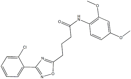4-[3-(2-chlorophenyl)-1,2,4-oxadiazol-5-yl]-N-(2,4-dimethoxyphenyl)butanamide 구조식 이미지