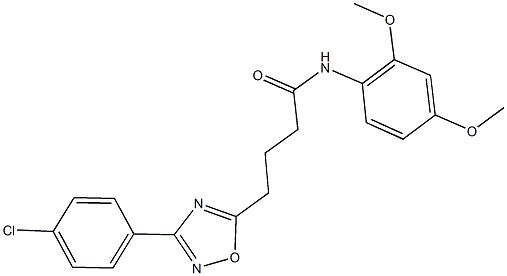 4-[3-(4-chlorophenyl)-1,2,4-oxadiazol-5-yl]-N-(2,4-dimethoxyphenyl)butanamide Structure