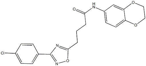 4-[3-(4-chlorophenyl)-1,2,4-oxadiazol-5-yl]-N-(2,3-dihydro-1,4-benzodioxin-6-yl)butanamide Structure