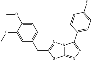 6-(3,4-dimethoxybenzyl)-3-(4-fluorophenyl)[1,2,4]triazolo[3,4-b][1,3,4]thiadiazole 구조식 이미지