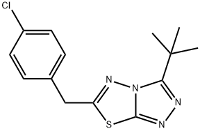 3-tert-butyl-6-(4-chlorobenzyl)[1,2,4]triazolo[3,4-b][1,3,4]thiadiazole 구조식 이미지