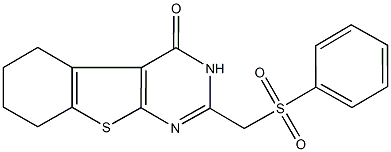 2-[(phenylsulfonyl)methyl]-5,6,7,8-tetrahydro[1]benzothieno[2,3-d]pyrimidin-4(3H)-one Structure