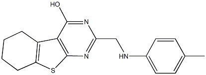 2-(4-toluidinomethyl)-5,6,7,8-tetrahydro[1]benzothieno[2,3-d]pyrimidin-4-ol Structure