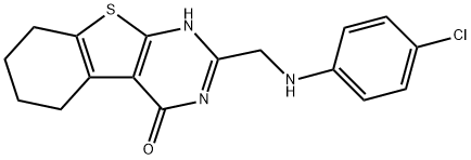 2-[(4-chloroanilino)methyl]-5,6,7,8-tetrahydro[1]benzothieno[2,3-d]pyrimidin-4(3H)-one Structure