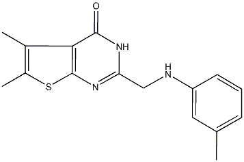 5,6-dimethyl-2-(3-toluidinomethyl)thieno[2,3-d]pyrimidin-4(3H)-one Structure