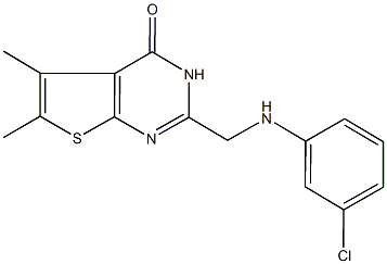 2-[(3-chloroanilino)methyl]-5,6-dimethylthieno[2,3-d]pyrimidin-4(3H)-one Structure