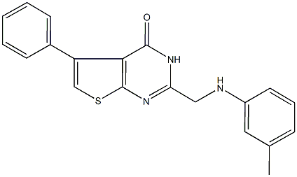 5-phenyl-2-(3-toluidinomethyl)thieno[2,3-d]pyrimidin-4(3H)-one 구조식 이미지