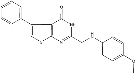 2-[(4-methoxyanilino)methyl]-5-phenylthieno[2,3-d]pyrimidin-4(3H)-one Structure