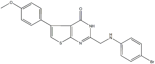 2-[(4-bromoanilino)methyl]-5-(4-methoxyphenyl)thieno[2,3-d]pyrimidin-4(3H)-one Structure