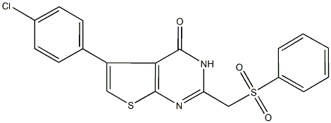 5-(4-chlorophenyl)-2-[(phenylsulfonyl)methyl]thieno[2,3-d]pyrimidin-4(3H)-one 구조식 이미지