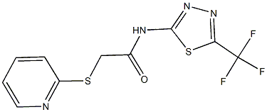 2-(2-pyridinylsulfanyl)-N-[5-(trifluoromethyl)-1,3,4-thiadiazol-2-yl]acetamide Structure