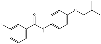 3-fluoro-N-(4-isobutoxyphenyl)benzamide Structure