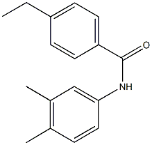 N-(3,4-dimethylphenyl)-4-ethylbenzamide 구조식 이미지