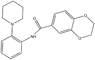 N-[2-(1-piperidinyl)phenyl]-2,3-dihydro-1,4-benzodioxine-6-carboxamide Structure