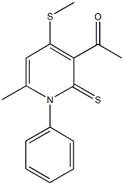 1-[6-methyl-4-(methylsulfanyl)-1-phenyl-2-thioxo-1,2-dihydro-3-pyridinyl]ethanone Structure