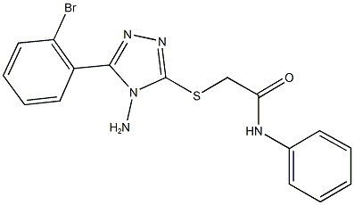 2-{[4-amino-5-(2-bromophenyl)-4H-1,2,4-triazol-3-yl]sulfanyl}-N-phenylacetamide 구조식 이미지