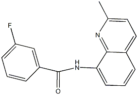 3-fluoro-N-(2-methyl-8-quinolinyl)benzamide 구조식 이미지