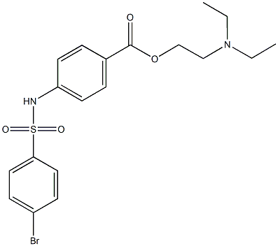 2-(diethylamino)ethyl 4-{[(4-bromophenyl)sulfonyl]amino}benzoate 구조식 이미지