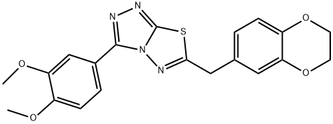 6-(2,3-dihydro-1,4-benzodioxin-6-ylmethyl)-3-(3,4-dimethoxyphenyl)[1,2,4]triazolo[3,4-b][1,3,4]thiadiazole Structure
