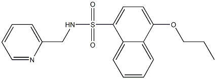 4-propoxy-N-(2-pyridinylmethyl)-1-naphthalenesulfonamide 구조식 이미지