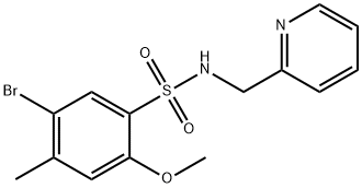 5-bromo-2-methoxy-4-methyl-N-(2-pyridinylmethyl)benzenesulfonamide 구조식 이미지